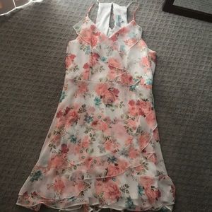 floral ruffle dress